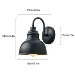 3At8Minimalistische Outdoor Muur Lantaarns Aluminium Buitenkant Zwanenhals Licht Boerderij Schuur Veranda Licht Voor Tuin Garage yard f7017bb8 544c 447d 98cd 6a08604bf276