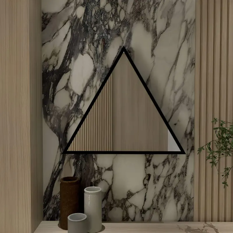 3D Triangle Infinity Spiegel Licht Wandleuchte LED RGB Musiksteuerung xlumina18