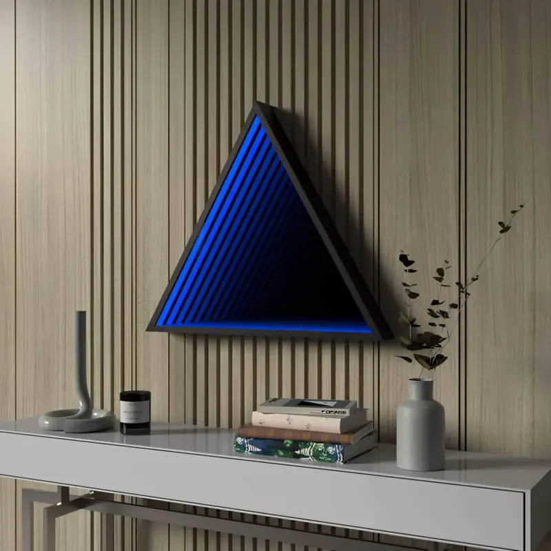 3D Triangle Infinity Spiegel Licht Wandleuchte LED RGB Musiksteuerung xlumina20