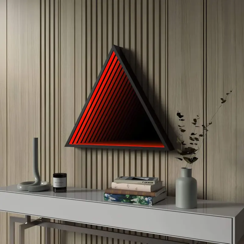 3D Triangle Infinity Spiegel Licht Wandleuchte LED RGB Musiksteuerung xlumina25