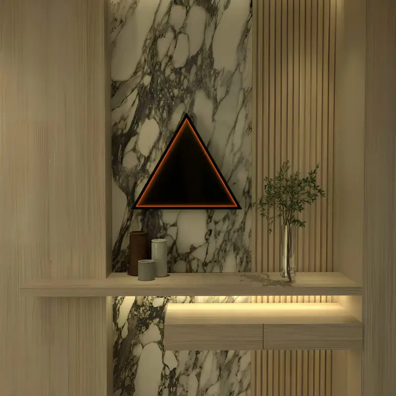 3D Triangle Infinity Spiegel Licht Wandleuchte LED RGB Musiksteuerung xlumina36