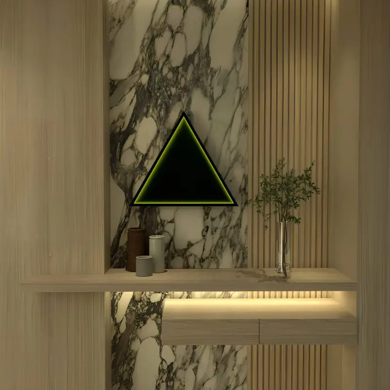 3D Triangle Infinity Spiegel Licht Wandleuchte LED RGB Musiksteuerung xlumina37