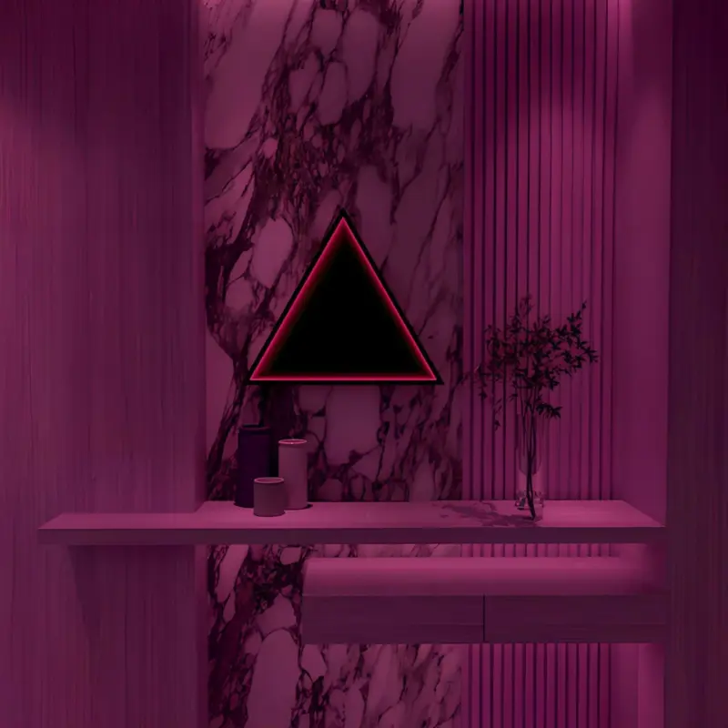 3D Triangle Infinity Spiegel Licht Wandleuchte LED RGB Musiksteuerung xlumina39
