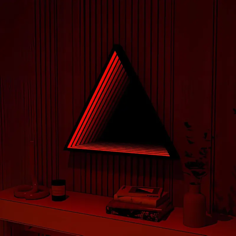 3D Triangle Infinity Spiegel Licht Wandleuchte LED RGB Musiksteuerung xlumina4