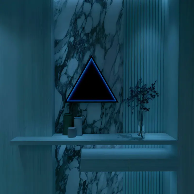 3D Triangle Infinity Spiegel Licht Wandleuchte LED RGB Musiksteuerung xlumina40