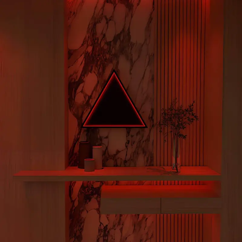 3D Triangle Infinity Spiegel Licht Wandleuchte LED RGB Musiksteuerung xlumina42
