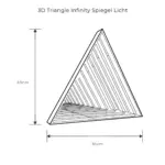 3D Triangle Infinity Spiegel Licht Wandleuchte LED RGB Musiksteuerung xlumina45