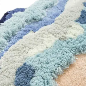 3D Beach Wave Rug