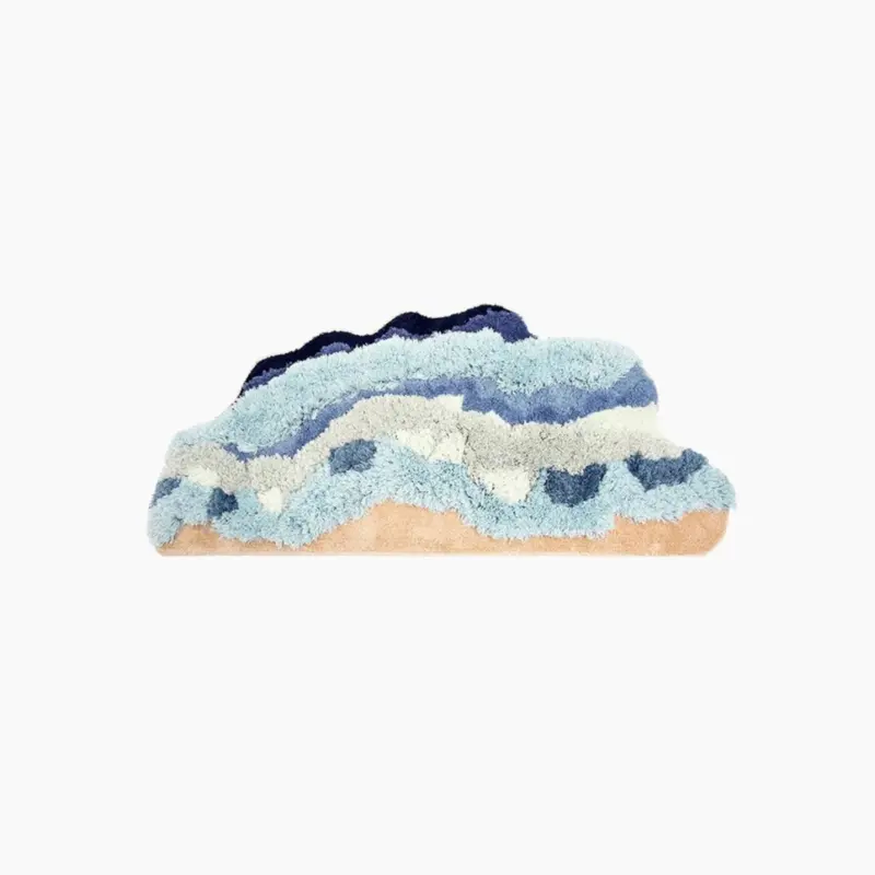 3D Beach Wave Rug