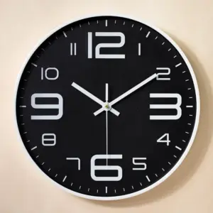 3D Big Numbers Silent Wall Clock 12 Inches