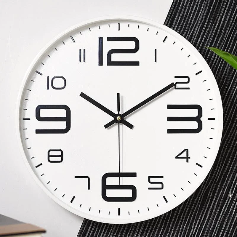 3D Big Numbers Silent Wall Clock 12 Inches -