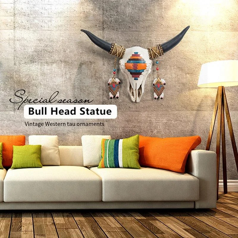 3D Bull Head Statue -