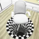 3D Carpet Vortex Illusion Design Modern Rug tag1