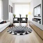 3D Carpet Vortex Illusion Design Modern Rug tag1