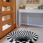 3D Carpet Vortex Illusion Design Modern Rug tag1