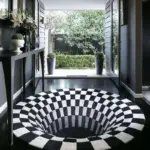 3D Carpet Vortex Illusion Design Modern Rug tag1