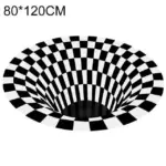3D Carpet Vortex Illusion Design Modern Rug tag1