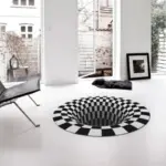 3D Carpet Vortex Illusion Design Modern Rug tag1