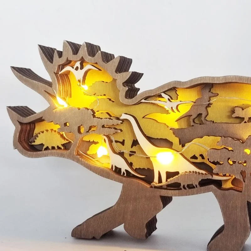 3D Creative Wooden Animal Carving Handcraft Gift -  - #tag1#