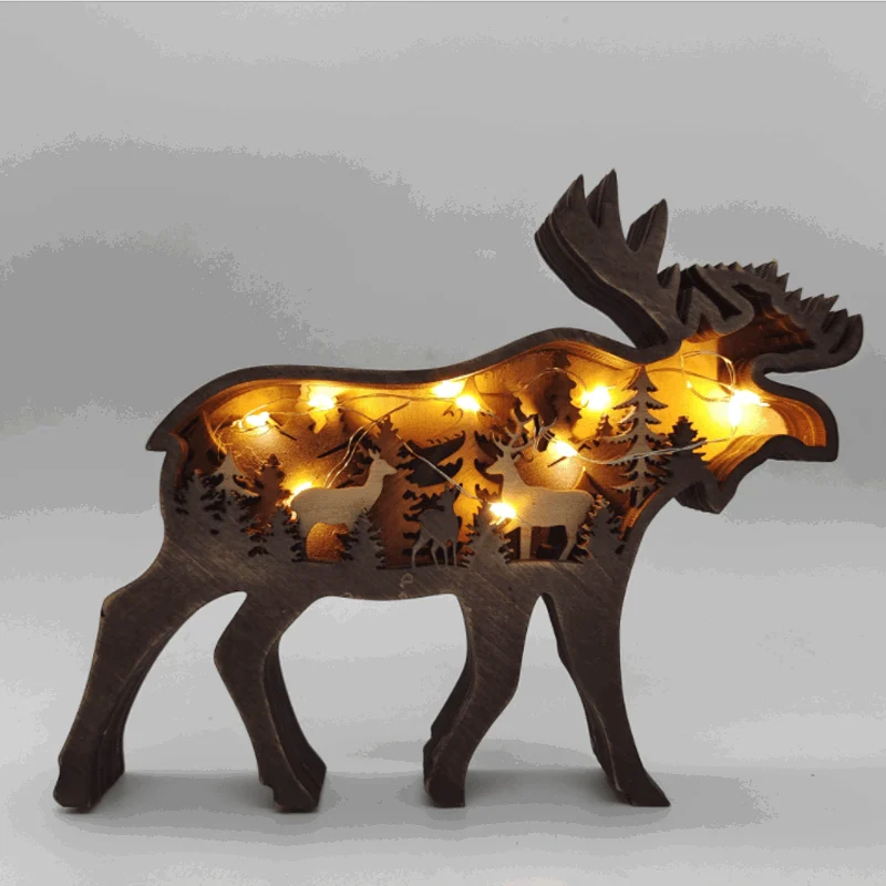 3D Creative Wooden Animal Carving Handcraft Gift -  - #tag1#