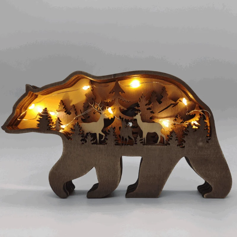 3D Creative Wooden Animal Carving Handcraft Gift -  - #tag1#