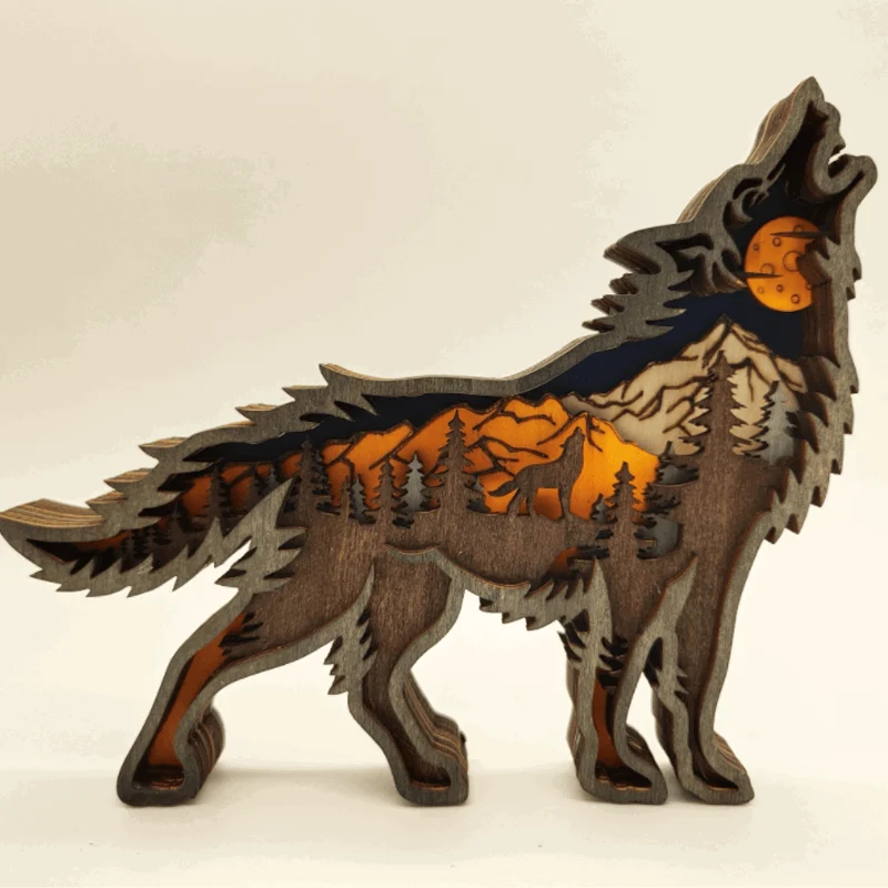 3D Creative Wooden Animal Carving Handcraft Gift -  - #tag1#