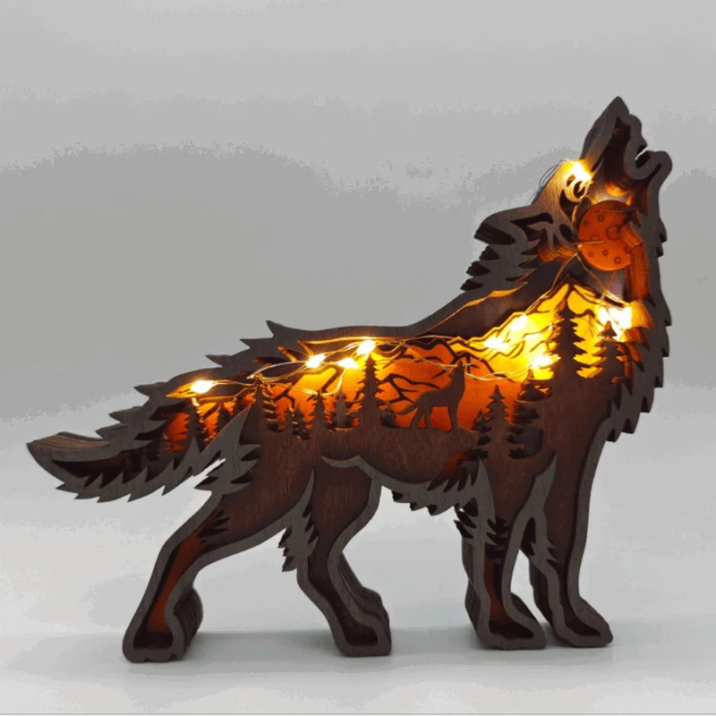 3D Creative Wooden Animal Carving Handcraft Gift -  - #tag1#