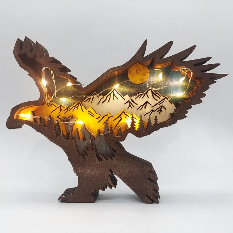 3D Creative Wooden Animal Carving Handcraft Gift -  - #tag1#