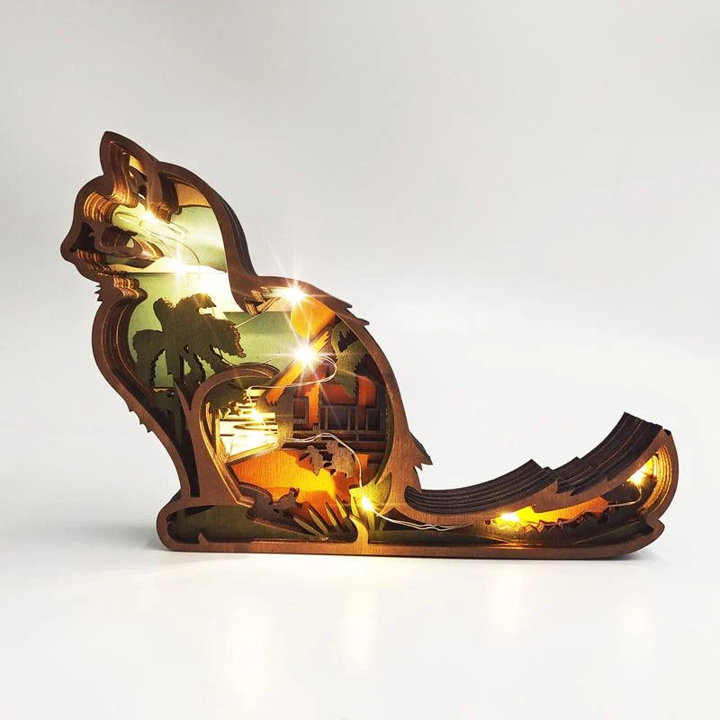 3D Creative Wooden Animal Carving Handcraft Gift -  - #tag1#