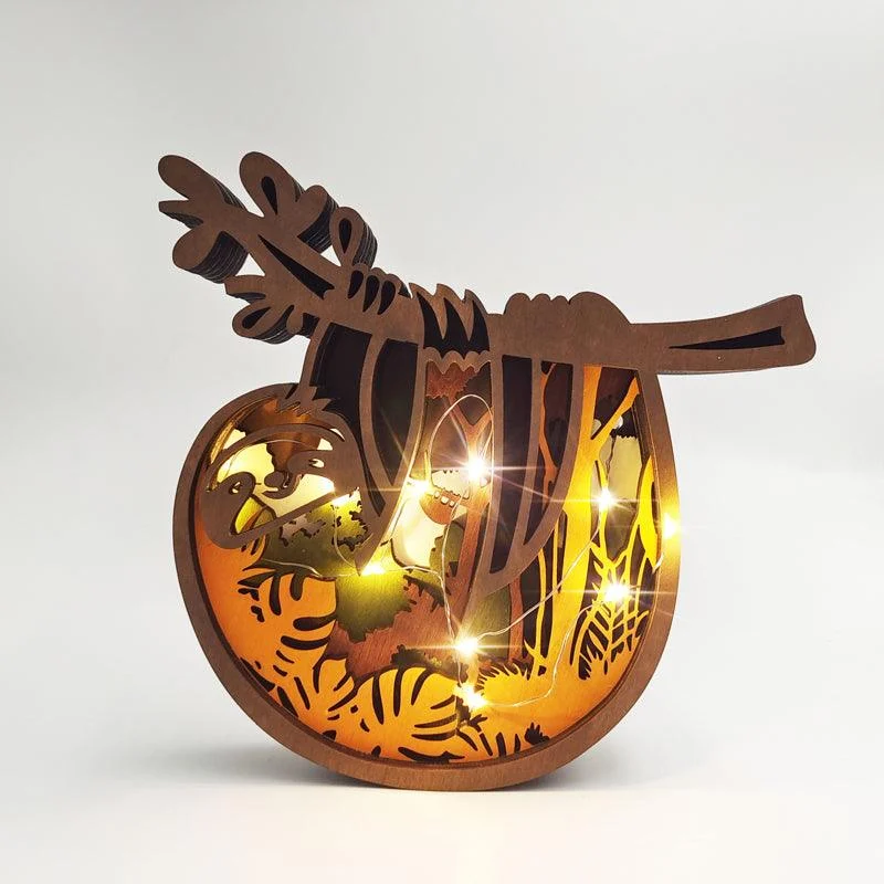 3D Creative Wooden Animal Carving Handcraft Gift -  - #tag1#