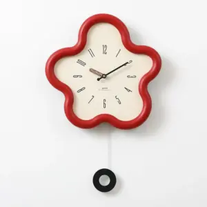 3D Flower Pendulum Clock for Bedroom