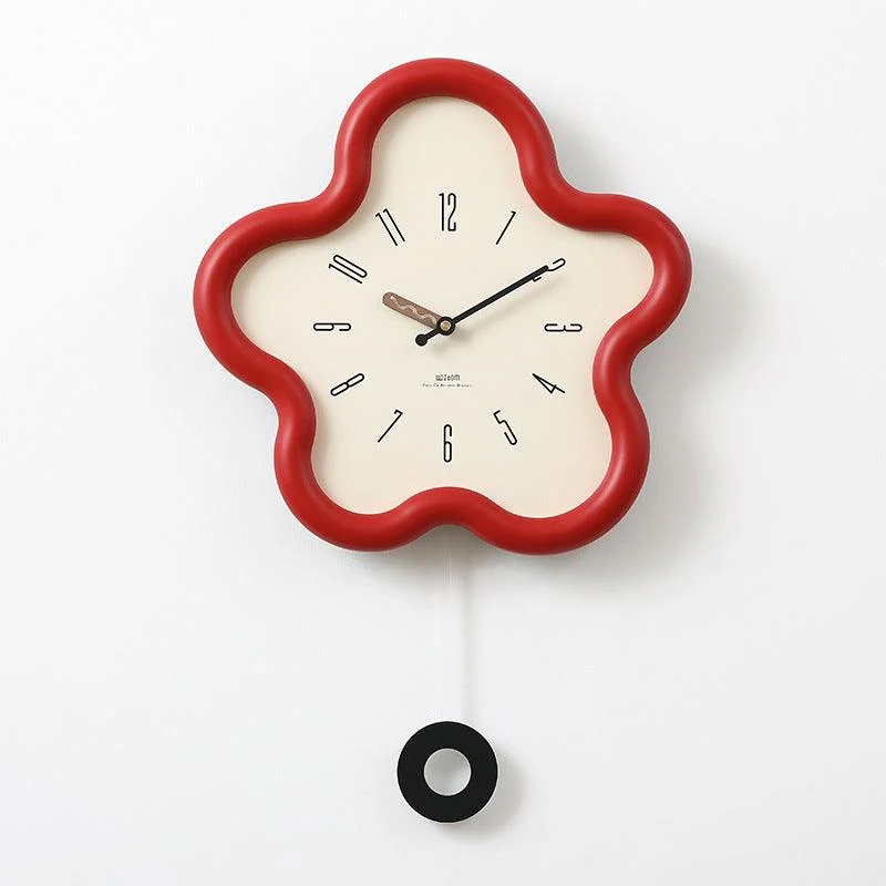 3D Flower Pendulum Clock for Bedroom -