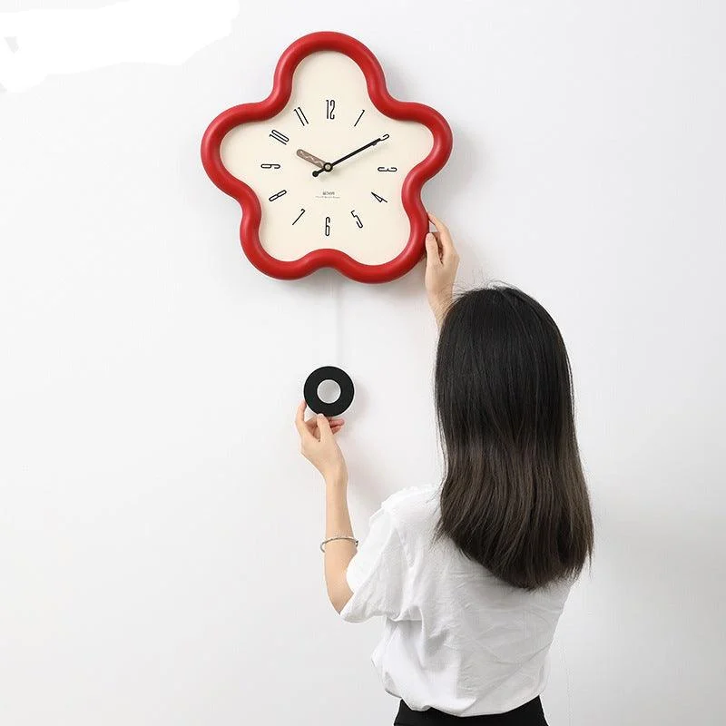 3D Flower Pendulum Clock for Bedroom -