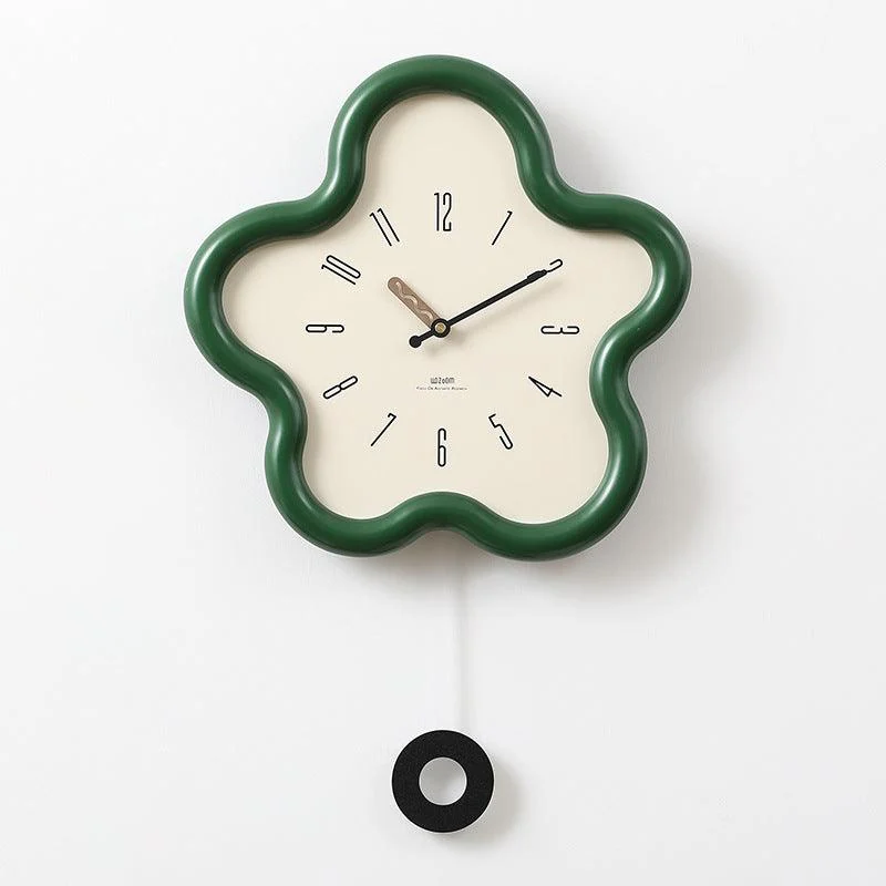 3D Flower Pendulum Clock for Bedroom -