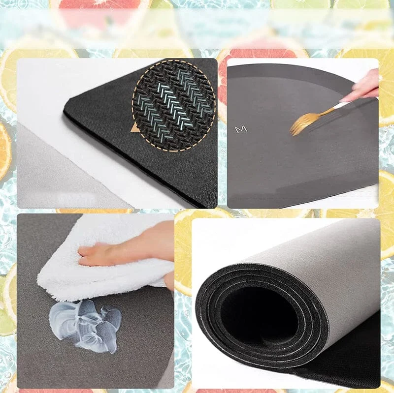 3D Flower Soft Absorbent Floor Mat for Bathhroom -  - #tag1#