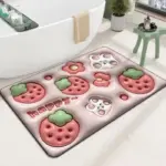 3D Flower Soft Absorbent Floor Mat for Bathhroom tag1