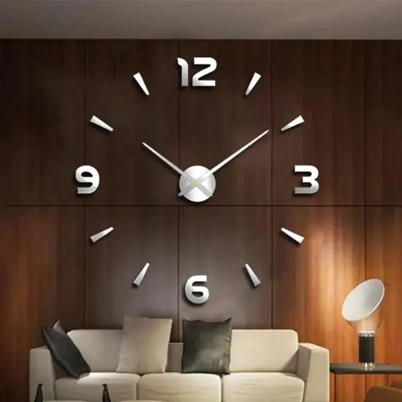 3D Frameless Large Wall Clock tag1