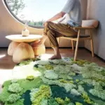 3D Green Moss Large Hand Crafted Rug