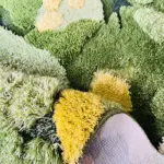 3D Green Moss Large Hand Crafted Rug