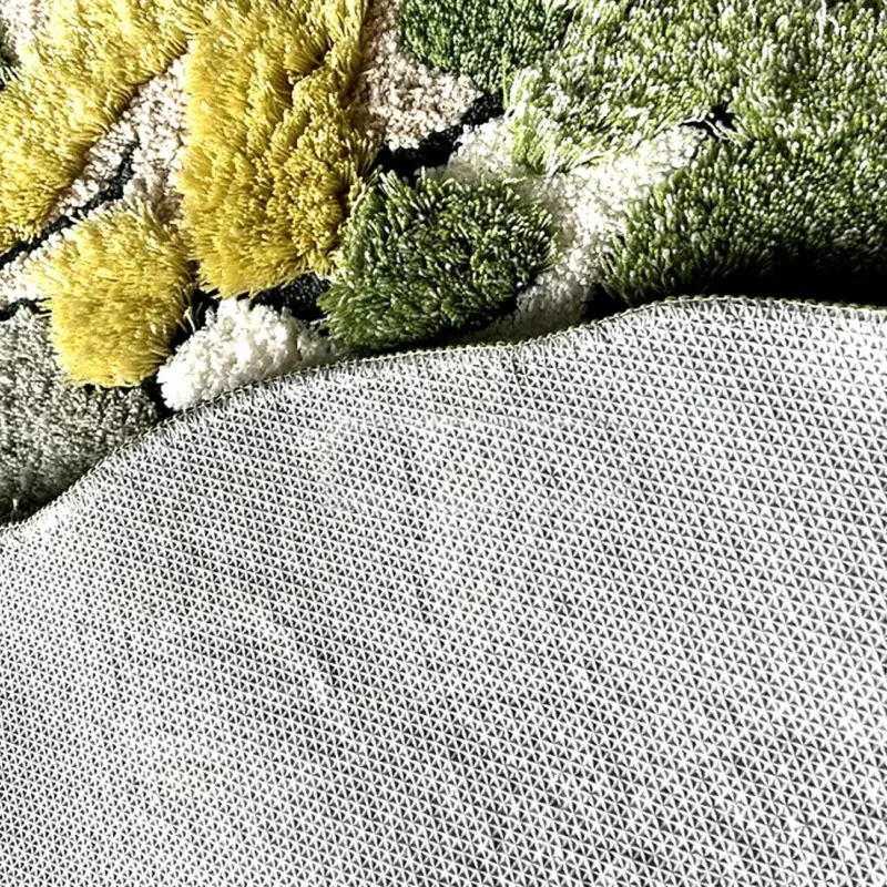 3D Green Moss Large Hand Crafted Rug