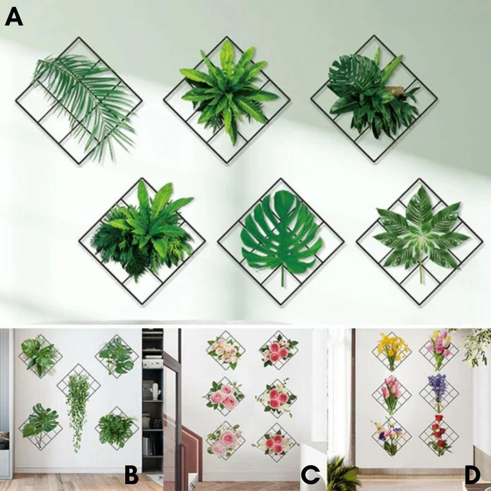 3D Green Plant Wall Sticker -  - #tag1#