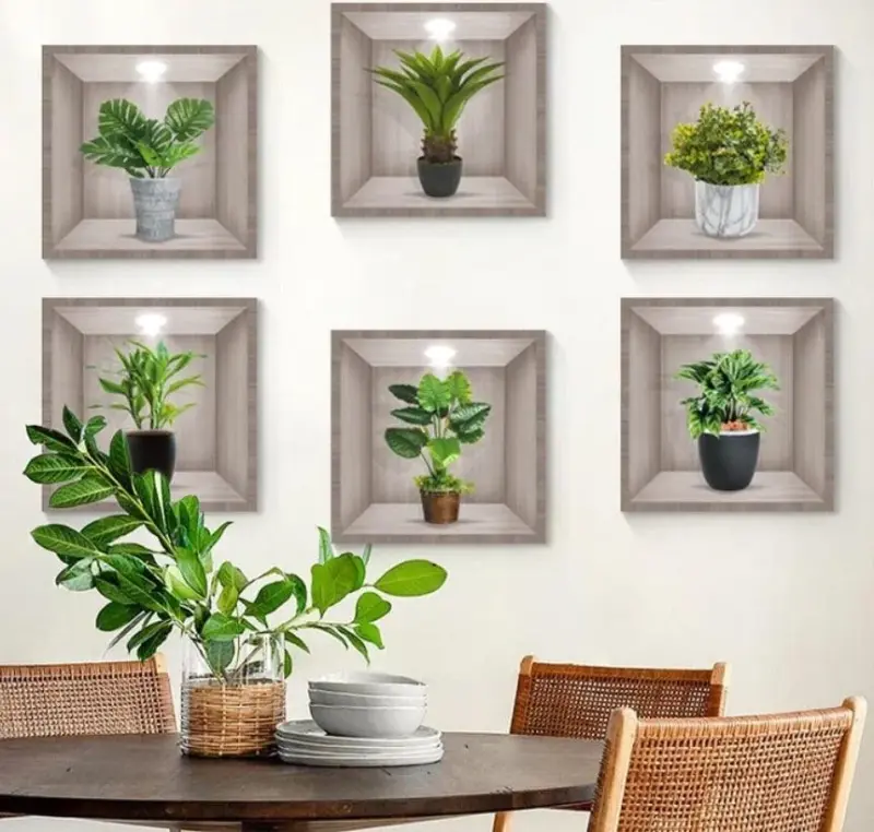 3D Green Plant Wall Sticker tag1