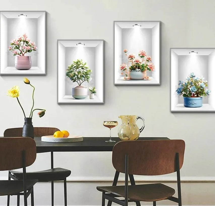 3D Green Plant Wall Sticker -  - #tag1#