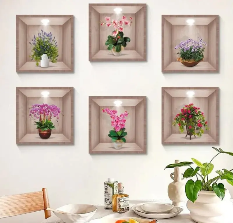 3D Green Plant Wall Sticker tag1