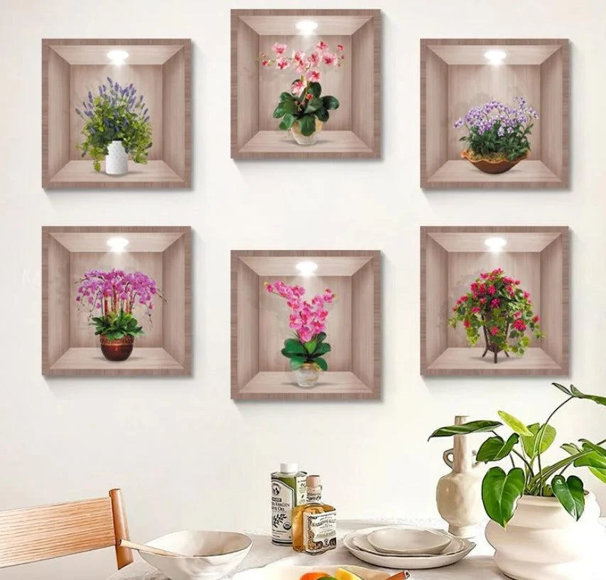3D Green Plant Wall Sticker -  - #tag1#