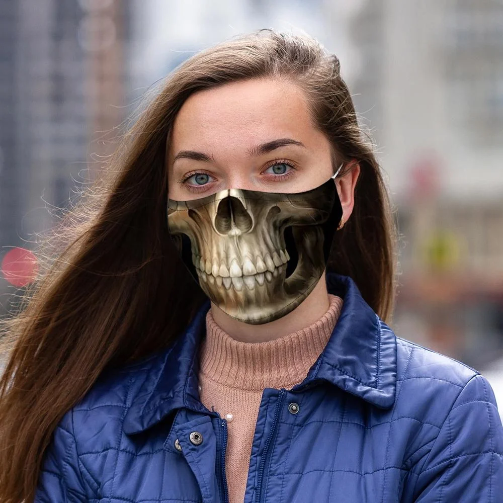 3D Halloween Special Scary Faces Reusable Face Masks -  - #tag1#