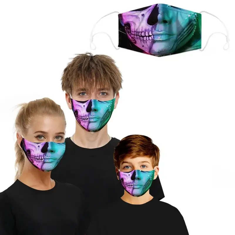 3D Halloween Special Scary Faces Reusable Face Masks tag1