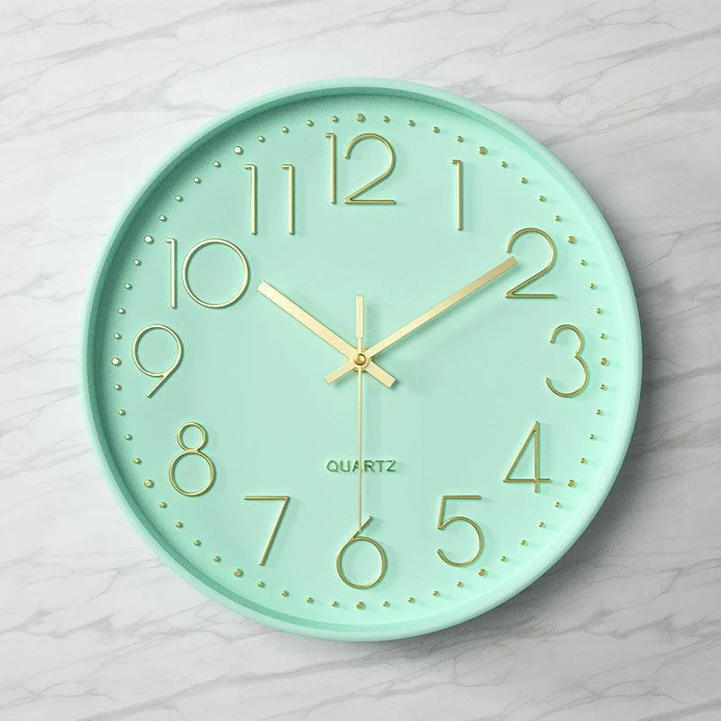 3D Large Numbers Classroom Silent Clock 12 Inches -