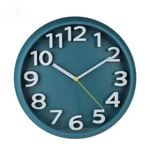 3D Large Numbers Silent Wall Clock 12.5 Inches Battery Operated