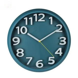 3D Large Numbers Silent Wall Clock 12.5 Inches Battery Operated -